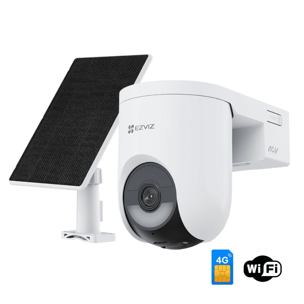 HB8 4G Wi-Fi Ezviz - Cámara de seguridad con batería y panel solar